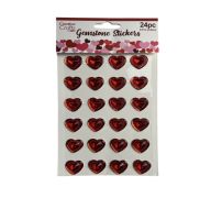 1.99 VALENTINES DAY GEMSTONE STICKERS 24 PCS 