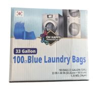 14.99 100 COUNT BLUE LAUNDRY BAGS 33 GALLON 