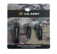 2.99 U.S. ARMY 3 PACK NAIL CLIPPERS SET 