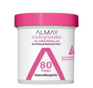 3.99 ALMAY BIODEGRADABLE OIL FREE MICELLAR 80 PADS