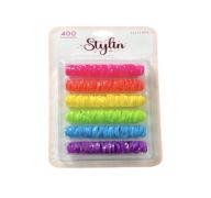 STYLIN MINI ELASTIC RUBBER BANDS COLORFUL 400 COUNT