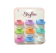 STYLIN HAIR CLIPS 9 COUNT COLORFUL