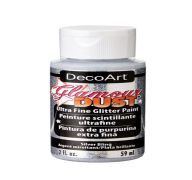 3.99 SILVER BLING ULTRA FINE GLITTER PAINT 2 FL OZ