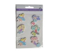 1.99 MERMAID MINI WOOD STICKERS 