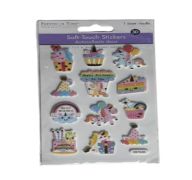 1.99 UNICORN SOFT TOUCH STICKERS 