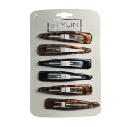 STYLIN HAIR BARRETTES 6 PACK 