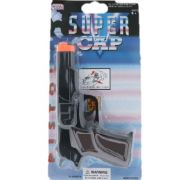 BLACK SUPER CAP TOY GUN 7IN