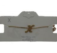 X GOLD-SILVER  LETTER  BRACELET