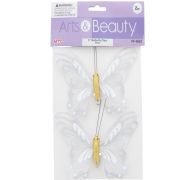 2 PC 5 BUTTERFLY CLIPS-SILVER