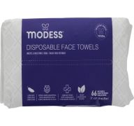 2.99 MODESS DISPOSABLE FACE TOWELS 66 COUNT