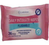 CLASRISSE DAILY INTIMATE WIPES FLUSHABLE 36 PCS