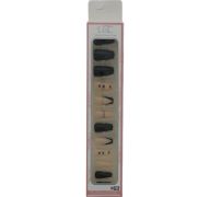 1.99 BLACK AND NUDE PRESS ON NAILS 12 PCS: