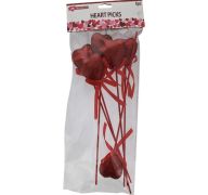 1.99 VALENTINES DAY HEART PICKS 6 PC