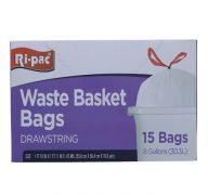 WASTE BASKET BAGS 15 PC  8GL SUB