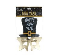 1.99 HAPPY NEW YEAR STAR GLASSES LIGHT GOLD