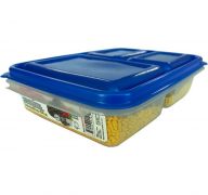 RECTANGULAR CONTIANER 3 SECTIONS 2 CUPS