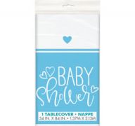 BLUE BABY SHOWER PLASTIC TABLE COVER