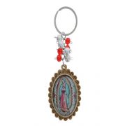 CRYSTAL WOOD KEYCHAIN