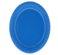 ROAYL BLUE 9 IN PLASTIC PLATE