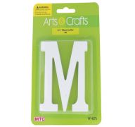  -#M 11CM WHITE WOOD LETTER - M XXX