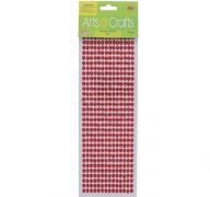 MEDIUM RHINESTONE STICKERS RED  XXX