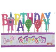 CANDLES HAPPY B-DAY COLOR XXX