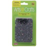 ALPHABET BEADS ROUND BLACK XXX