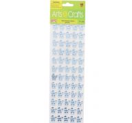 LIGHT BLUE TROLLEY RHINESTONE STICKERS XXX