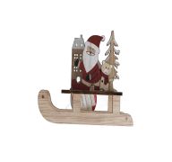1.99 CHRISTMS WOOD SLED WITH SANTA
