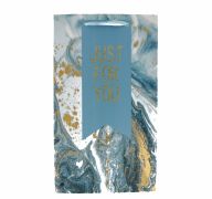 JUST FOR YOU BLUE MARBLE MEDIUM GIFT BAG