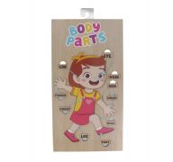 WOODEN GIRL BODY PARTS LEARNING BOARD GAME