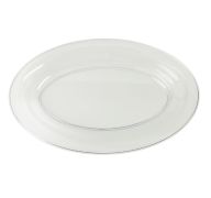 PLASTIC OVAL SERVING TRAY 16 X 11 INCH