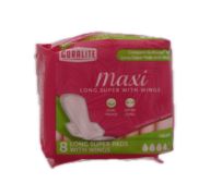 MAXI LONG SUPER PADS WITH WINGS 10 COUNT  