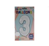 5.51 #3 WHITE 34 INCH JUMBO LATEX BALLOON