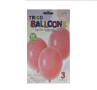 2.99 RED 18 INCH PASTEL LATEX BALLOON 3 PACK