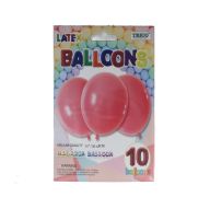 RED PASTEL BALLOON 10 PACK