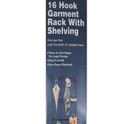 19.99 16 HOOK GARMENT RACK WITH SHELVING