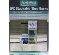 14.99 4 PACK STACKABLE SHOE BOXES 