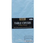 Plastic Table Cover in Light Blue Color Party Table Cloths Disposable Rectangle Tablecloth - Size 56 x 108 Inches