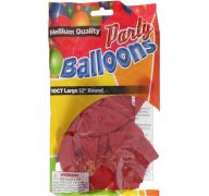 Red 12 In Large Latex Party Balloons 5 Count