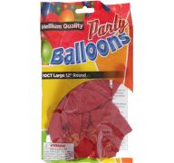 Red 12 In Large Latex Party Balloons 5 Count  