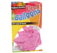 Pink 12 In Large Latex Party Balloons 10 Count