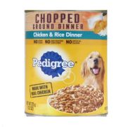 2.99 PEDIGREE CHOPPED CHICKEN AND RICE DINNER