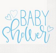 BLUE BABY SHOWER LUNCHEON NAPKIN 16 CT