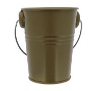 METAL BUCKET GOLD 4IN