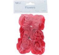 FOAM FLOWER RED 2 INCHES 6 COUNT XXX