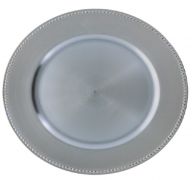 SILVER PLASTIC PLATE CHARGER 13 INCH
