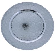 SILVER PLASTIC PLATE CHARGER 13 INCH