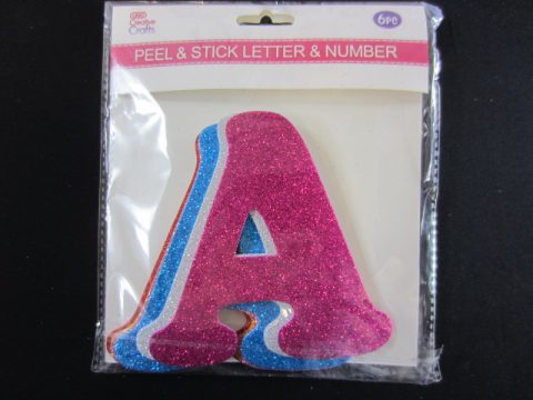 Foam Glitter Alphabet and Number Stickers